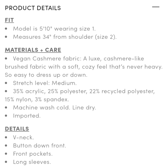 Torrid Vegan Cashmere Boyfriend Cardigan V-Neck Sweater - Picture 5 of 6